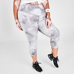 Women's Nike One Icon Clash Mid-Rise Cropped Leggings Size 2X